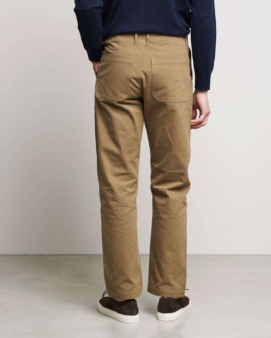 Herren | Hosen | Private White V.C. | Maker´s Cotton Herringbone Trousers Sand