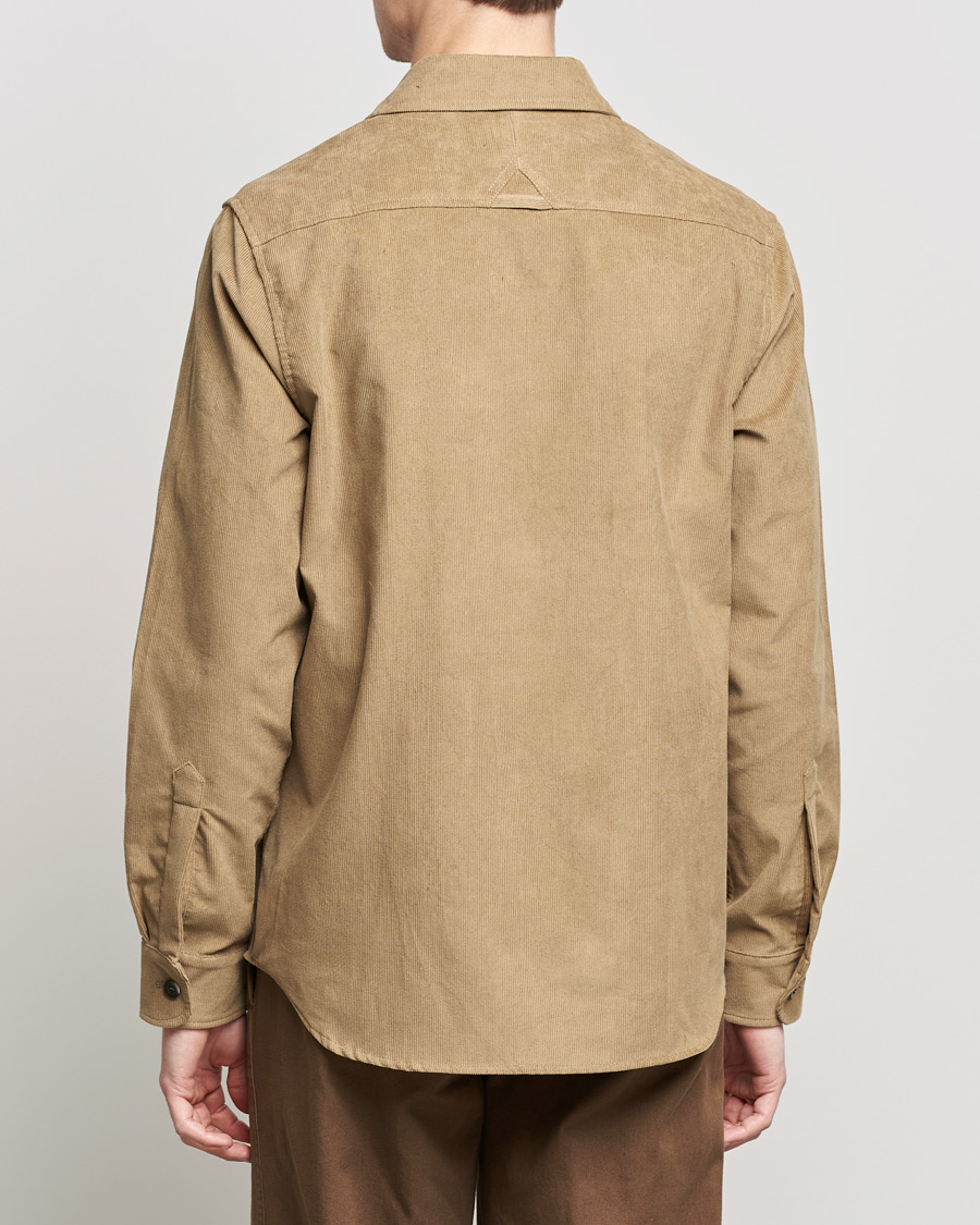 Herren | Hemden | Private White V.C. | Patch Pocket Corduroy Overshirt Taupe