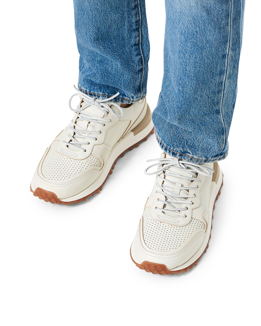 Herren | Buttero Futura Calf Leather Sneaker Off White | Buttero | Futura Calf Leather Sneaker Off White