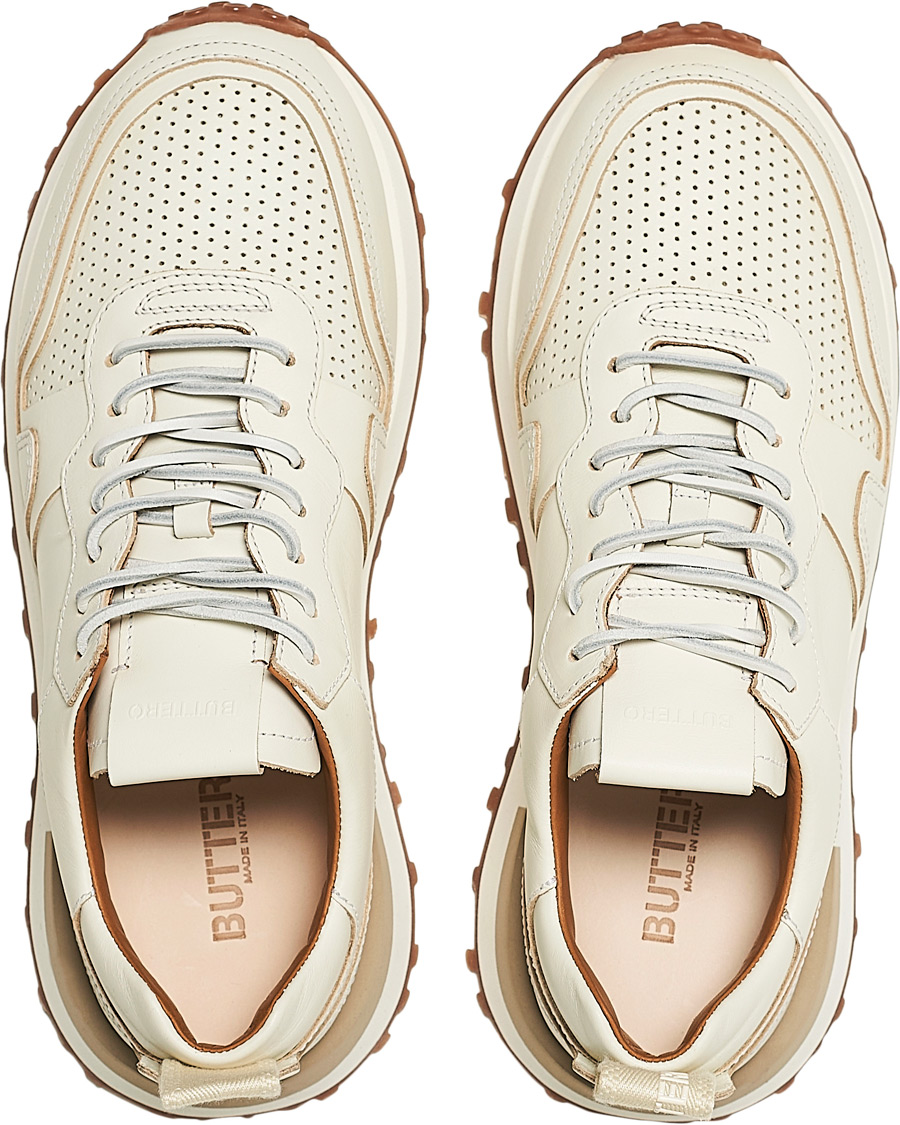 Herren | Buttero Futura Calf Leather Sneaker Off White | Buttero | Futura Calf Leather Sneaker Off White