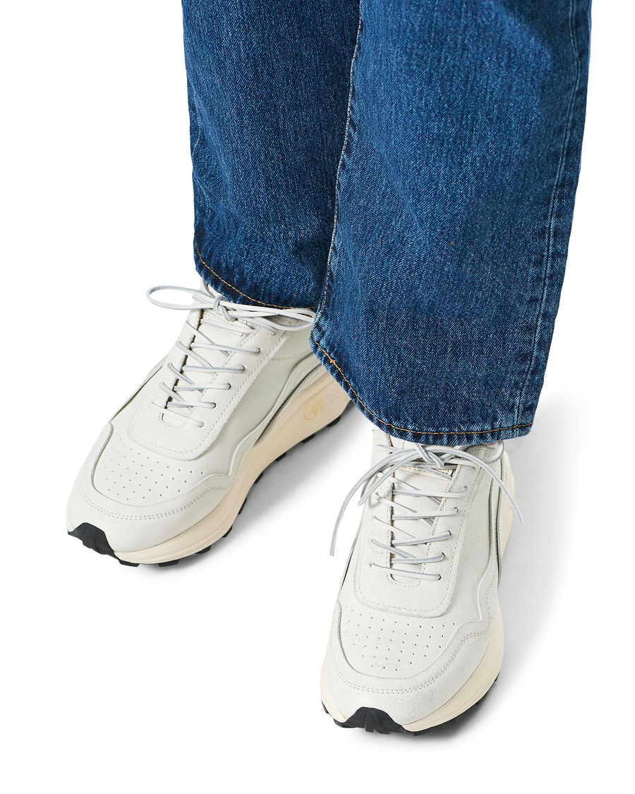 Herren | Buttero Vinci Bianchetto Leather Running Sneaker Off White | Buttero | Vinci Bianchetto Leather Running Sneaker Off White