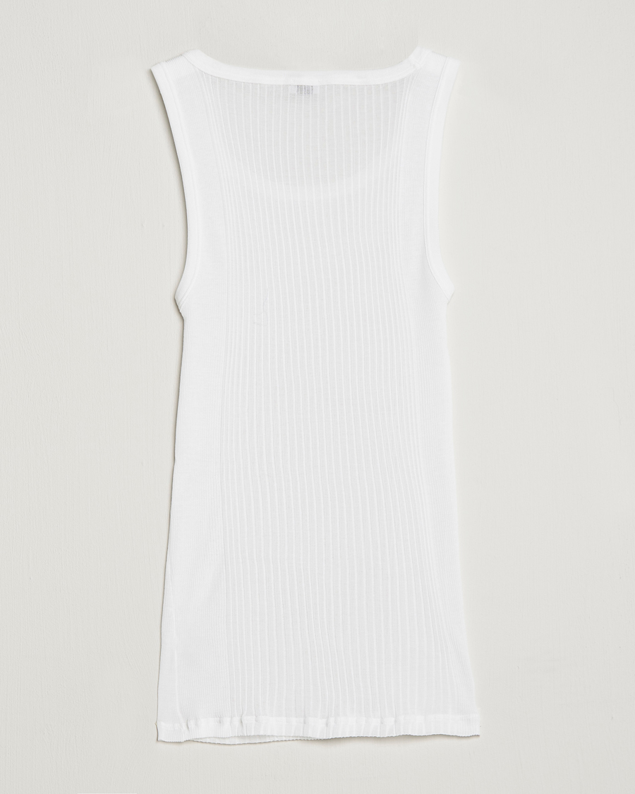 Herren | T-Shirts | Zimmerli of Switzerland | Ribbed Mercerized Cotton Tank Top White