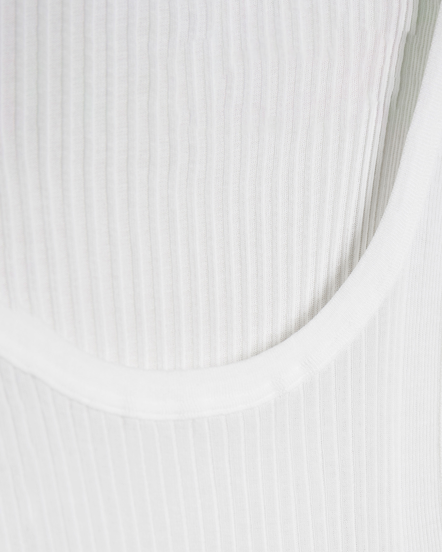 Herr | Linnen | Zimmerli of Switzerland | Ribbed Mercerized Cotton Tank Top White