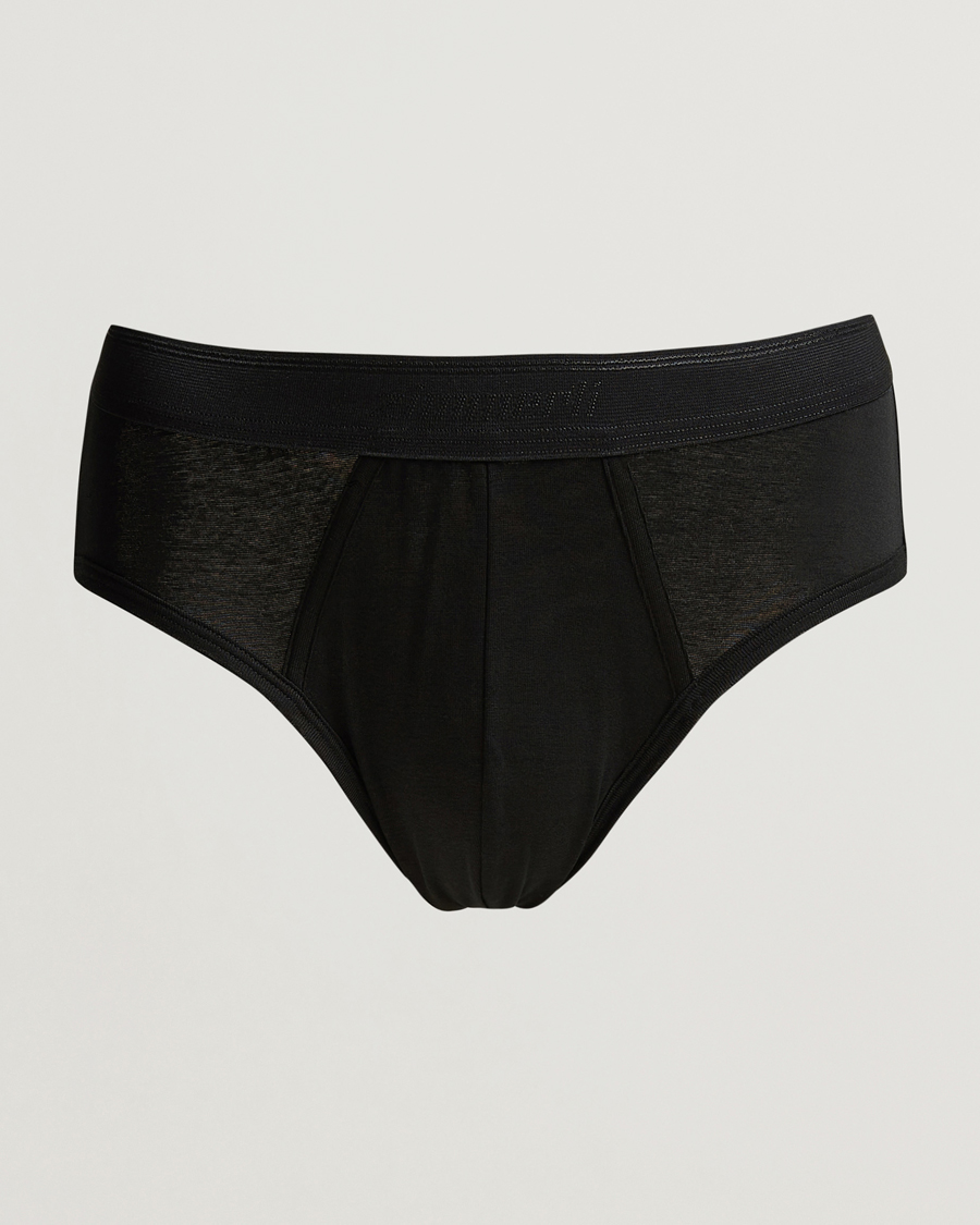 Herren | Unterwäsche | Zimmerli of Switzerland | Mercerized Cotton Briefs Black