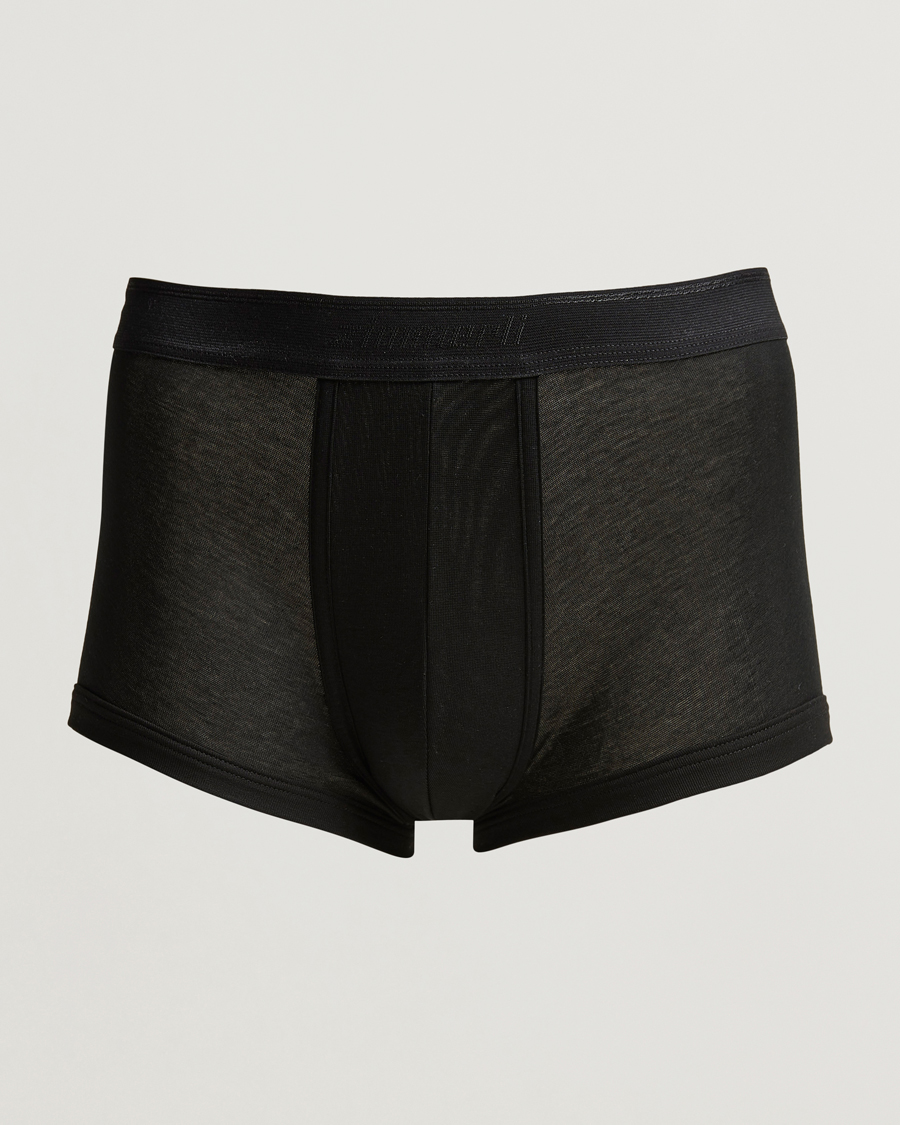 Herren | Unterwäsche | Zimmerli of Switzerland | Mercerized Cotton Boxer Briefs Black