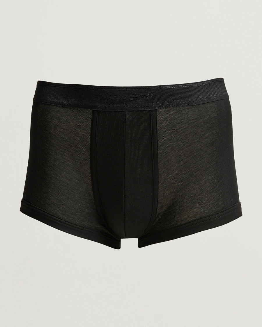 Herren | Unterwäsche | Zimmerli of Switzerland | Mercerized Cotton Boxer Briefs Black