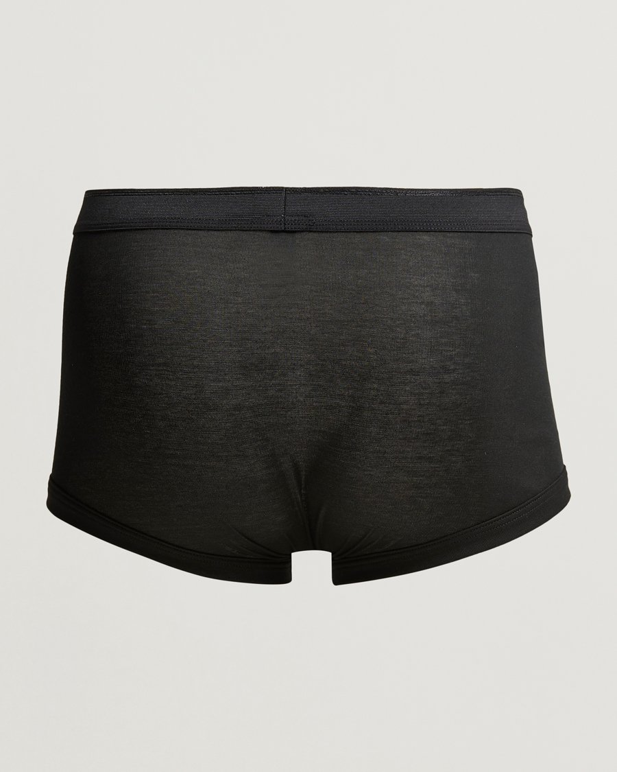 Herren | Trunks | Zimmerli of Switzerland | Mercerized Cotton Boxer Briefs Black