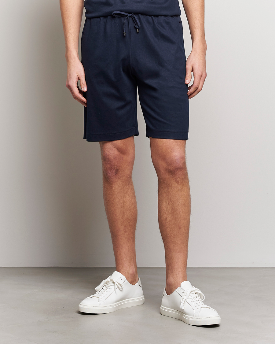 Herren | Pyjama Hosen | Zimmerli of Switzerland | Cotton/Modal Loungewear Shorts Midnight