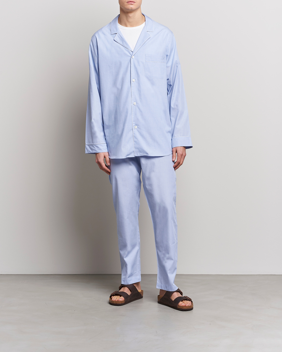 Herren | Schlafanzüge & Bademäntel | Zimmerli of Switzerland | Mercerized Cotton Pyjamas Light Blue