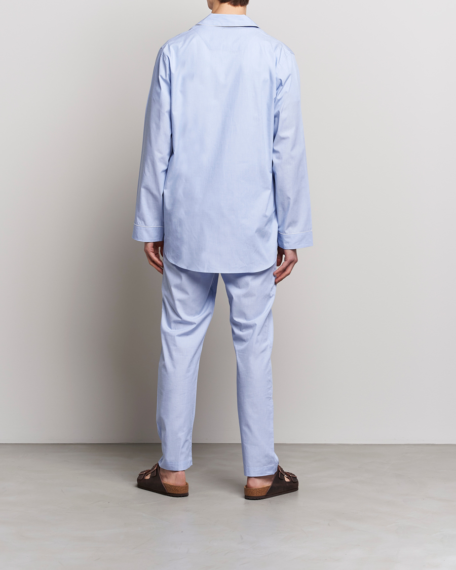 Herren | Pyjamas | Zimmerli of Switzerland | Mercerized Cotton Pyjamas Light Blue