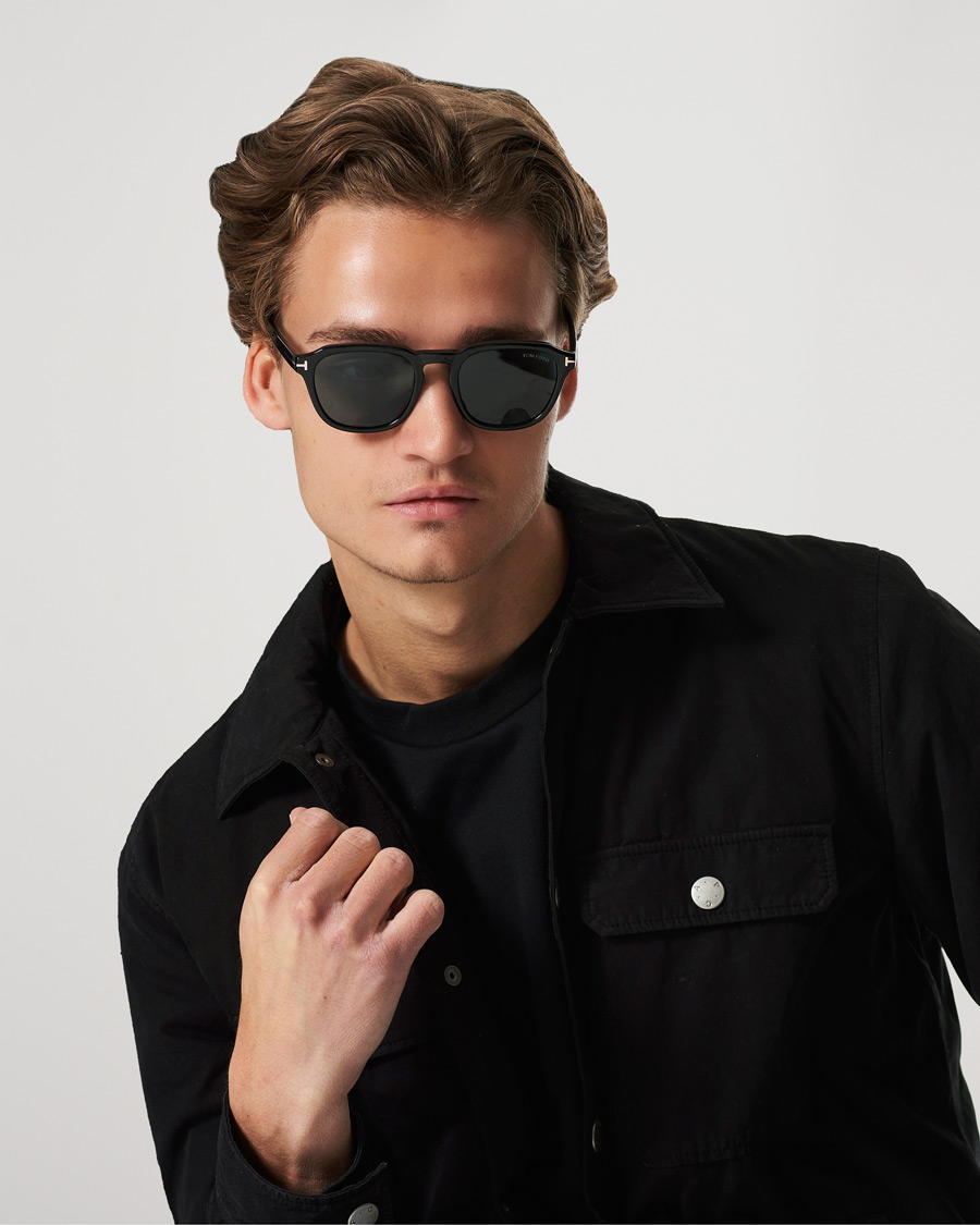 Herren | Sonnenbrillen | Tom Ford | Avery Sunglasses Shiny Black/Blue
