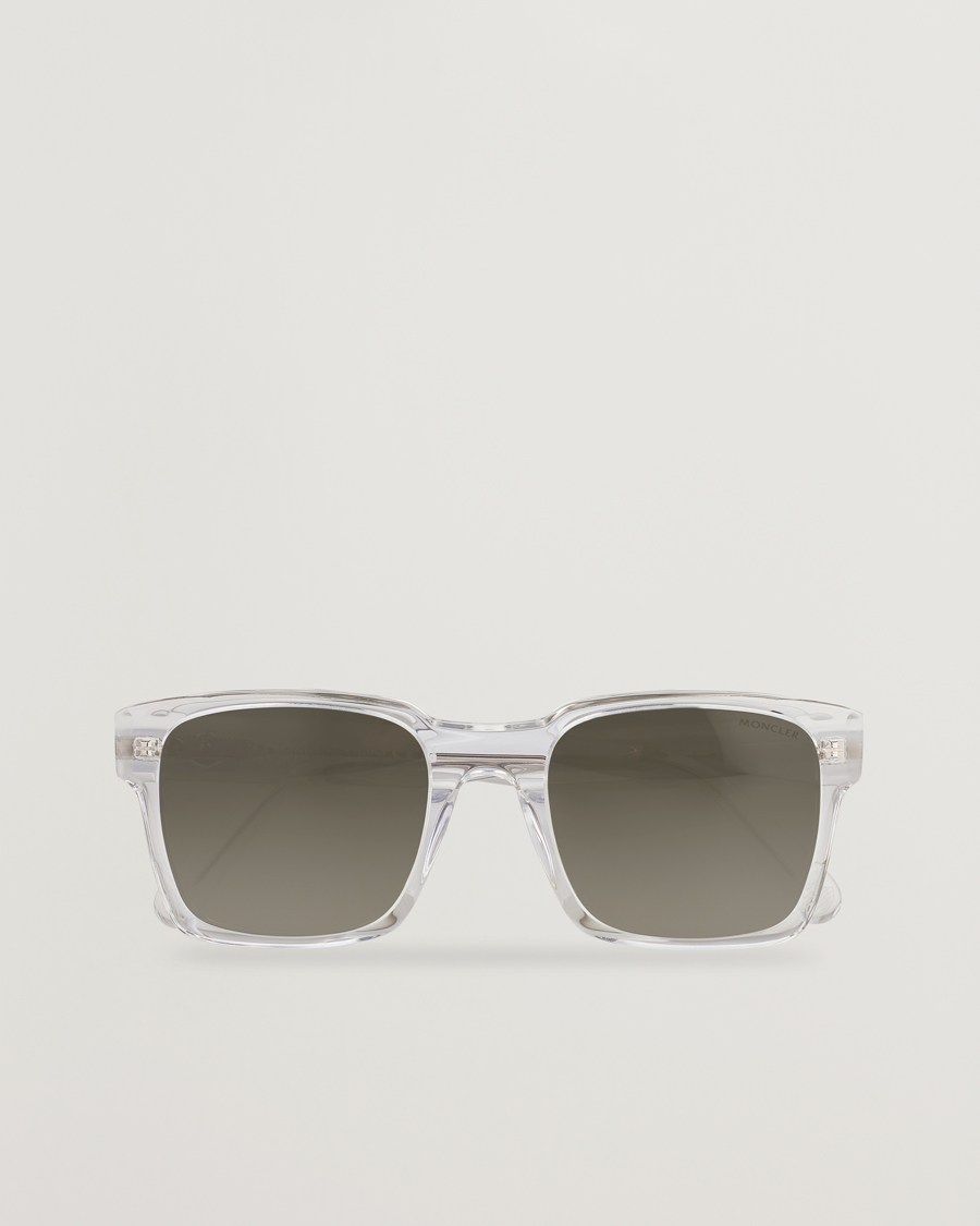 Herren | Moncler Lunettes Arcsecond Sunglasses Crystal/Green Mirror | Moncler Lunettes | Arcsecond Sunglasses Crystal/Green Mirror