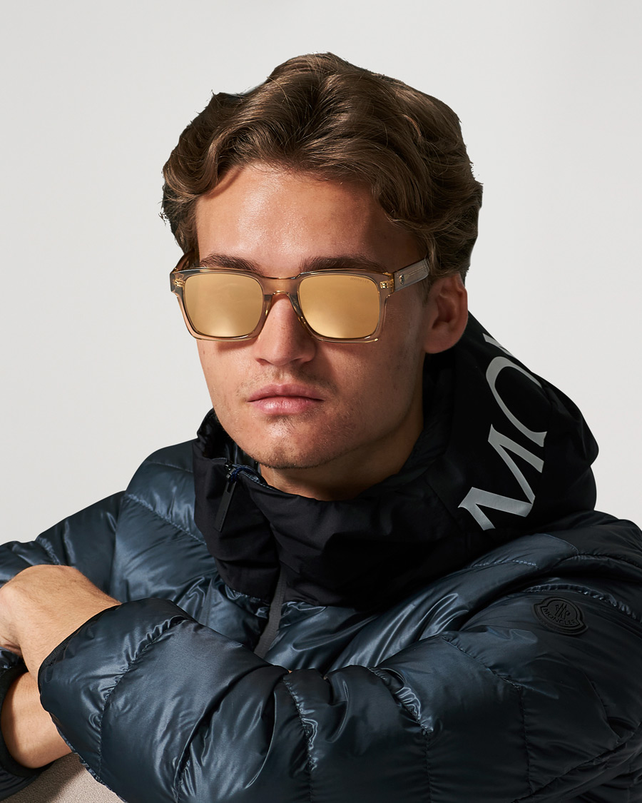 Herren | Moncler | Moncler Lunettes | Arcsecond Sunglasses Shiny Beige/Brown