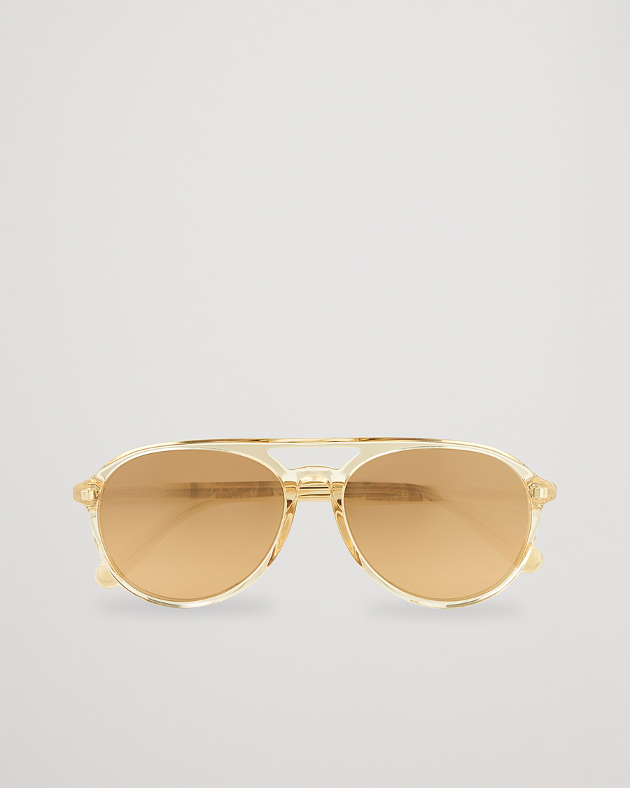 Herren | Moncler Lunettes ML0228 Sunglasses Shiny Beige/Roviex | Moncler Lunettes | ML0228 Sunglasses Shiny Beige/Roviex