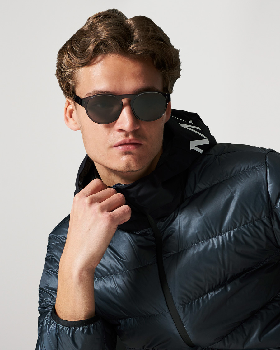 Herren | Moncler Lunettes ML0209 Polarized Sunglasses Shiny Black/Smoke | Moncler Lunettes | ML0209 Polarized Sunglasses Shiny Black/Smoke