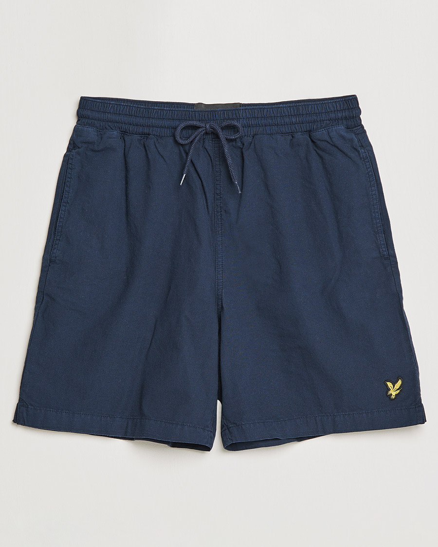 Herren |  | Lyle & Scott | Garment Dyed Linen Shorts Dark Navy
