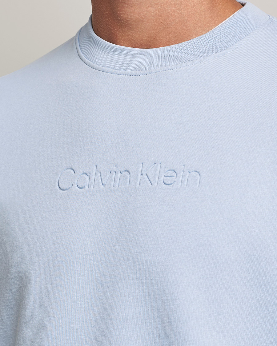 Herren | Pullover | Calvin Klein | Debossed Logo Crew Neck Sweatshirt Bayshore Blue
