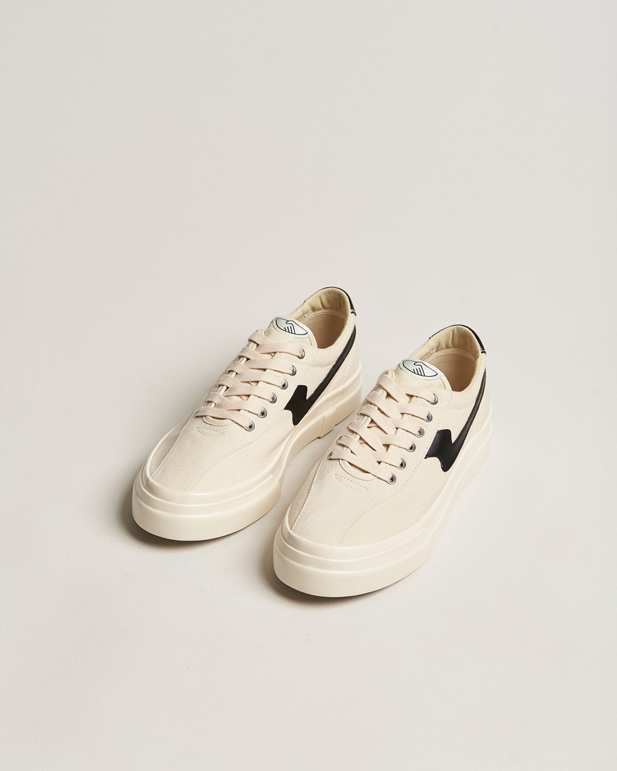 Men | White Sneakers | Stepney Workers Club | Dellow S-Strike Canvas Sneaker Ecru/Black