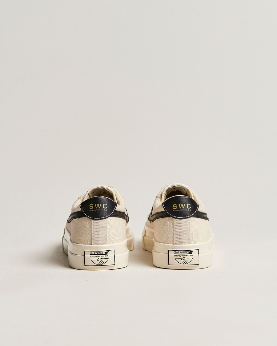 Herren | Stepney Workers Club Dellow S-Strike Canvas Sneaker Ecru Black | Stepney Workers Club | Dellow S-Strike Canvas Sneaker Ecru Black