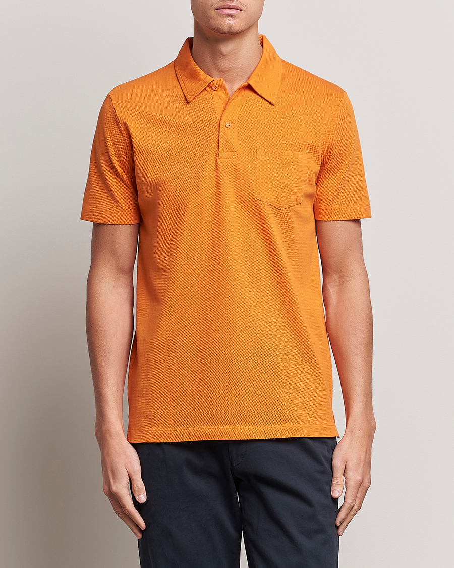 Herren | Poloshirt | Sunspel | Riviera Polo Shirt Flame Orange