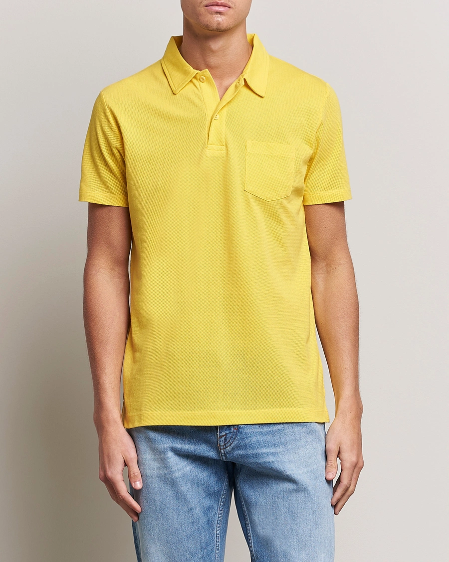 Herren | Poloshirt | Sunspel | Riviera Polo Shirt Empire Yellow