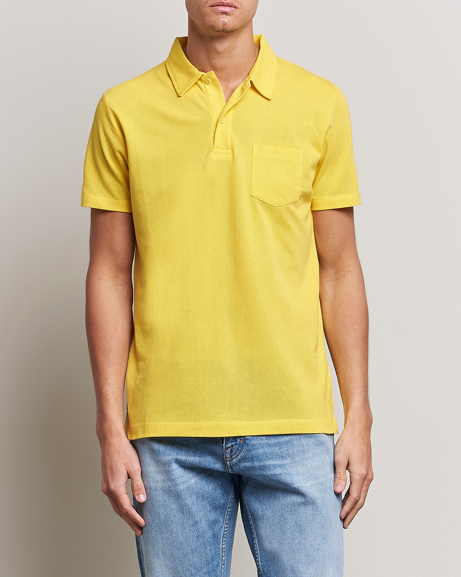 Herren | Treue-Rabatt für Stammkunden | Sunspel | Riviera Polo Shirt Empire Yellow