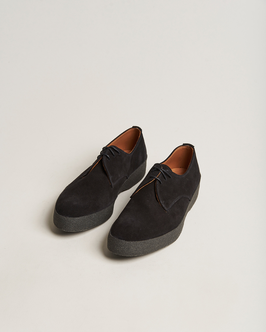 Men | Derby Shoes | Sanders | Gibson Lo Top Derby Black Suede