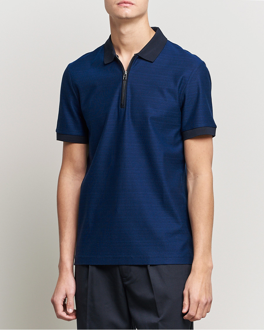 Herren |  | BOSS BLACK | Polston Half-Zip Polo Dark Blue