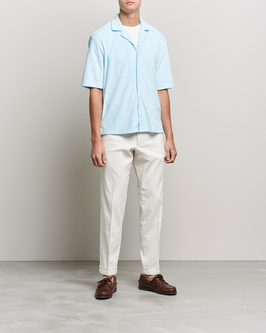Herren | Kurzarmhemden | BOSS | Lars Terry Short Sleeve Shirt Light Blue