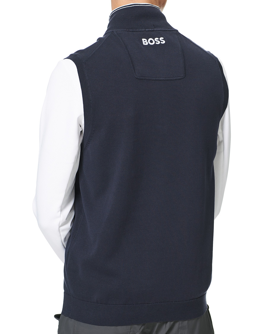 Herren | Pullover | BOSS GREEN | Zolf Half Zip Vest Dark Blue