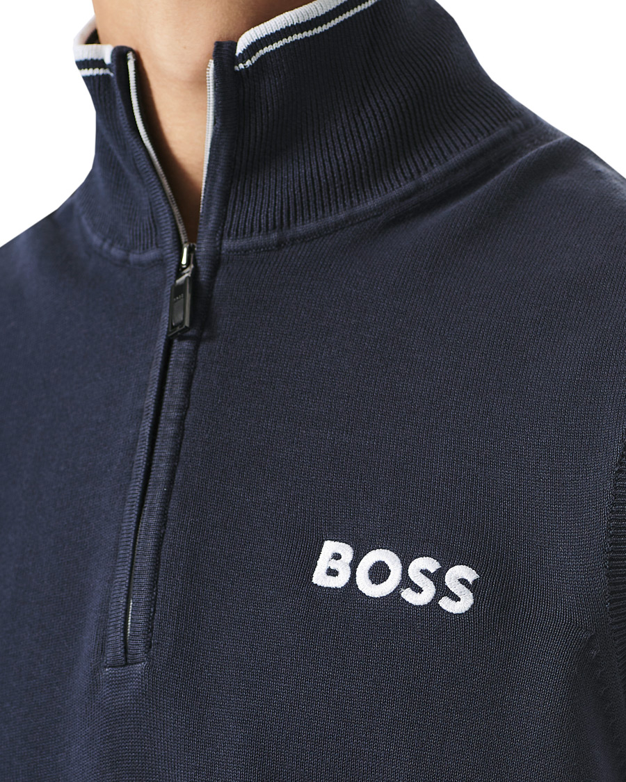 Herren | Pullover | BOSS GREEN | Zolf Half Zip Vest Dark Blue
