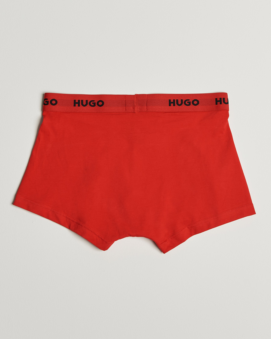 Herren | Unterwäsche | HUGO | 3-Pack Trunks Black/Green/Red