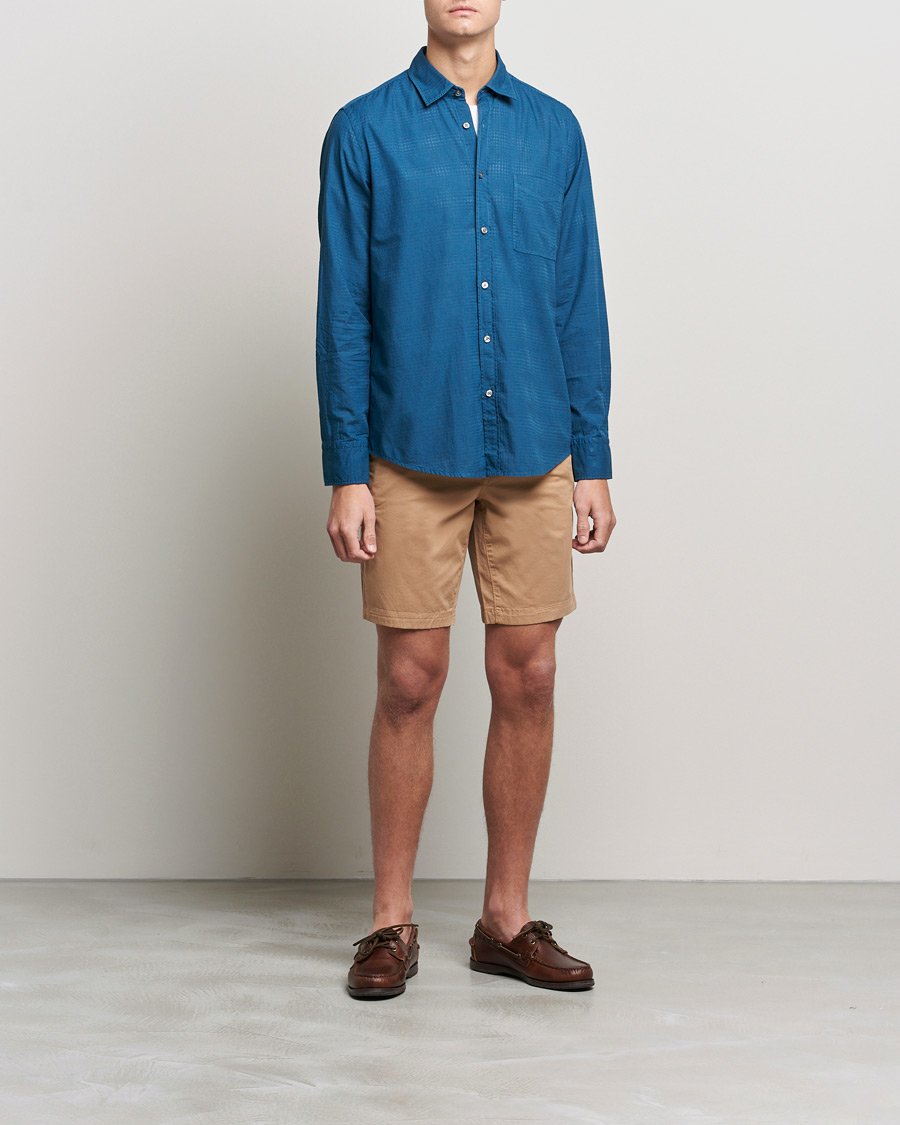 Herren | Kurzarmhemden | BOSS Casual | Relegant Regular Fit Garment Dyed Shirt Medium Blue