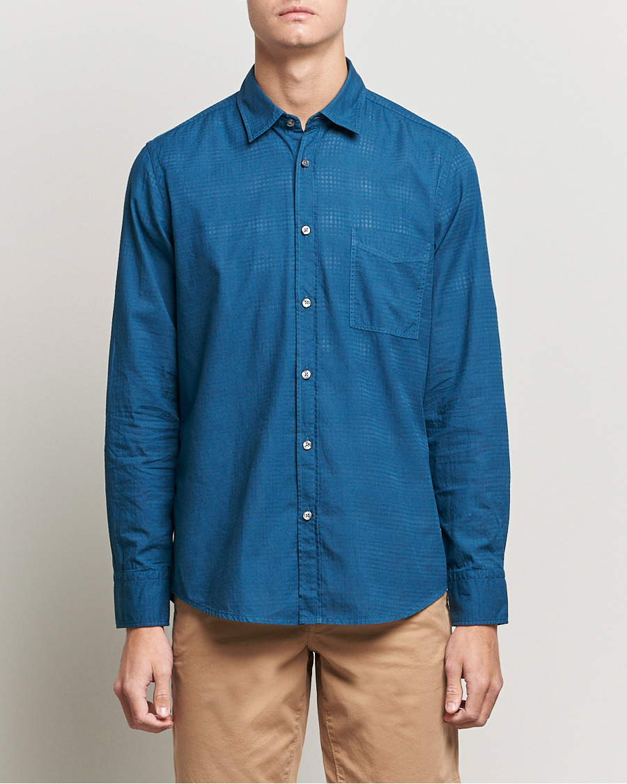 Herren | BOSS Casual | BOSS Casual | Relegant Regular Fit Garment Dyed Shirt Medium Blue