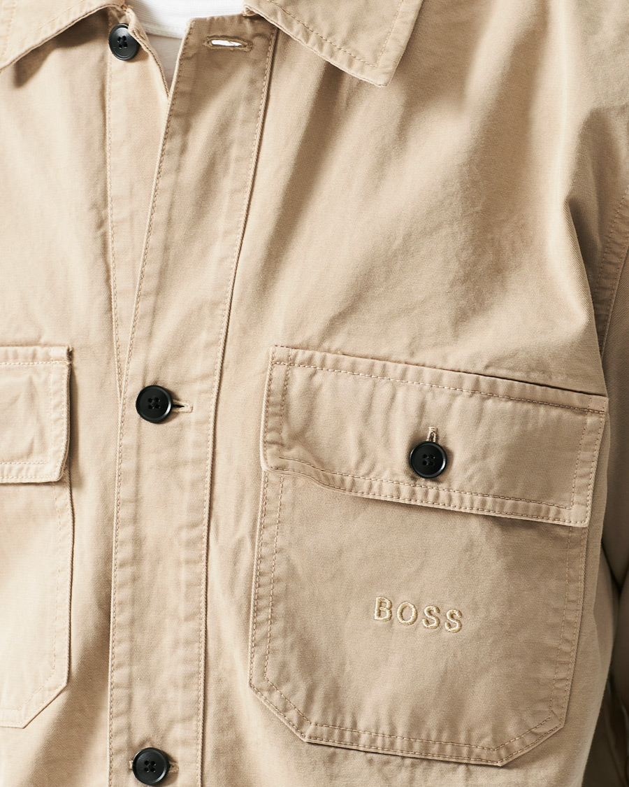 Herren | Hemden | BOSS ORANGE | BOSS Casual Lovvo Pocket Overshirt Light Beige
