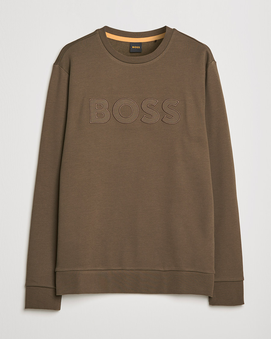 Herren | Pullover | BOSS ORANGE | Welogocrew Sweatshirt Dark Green