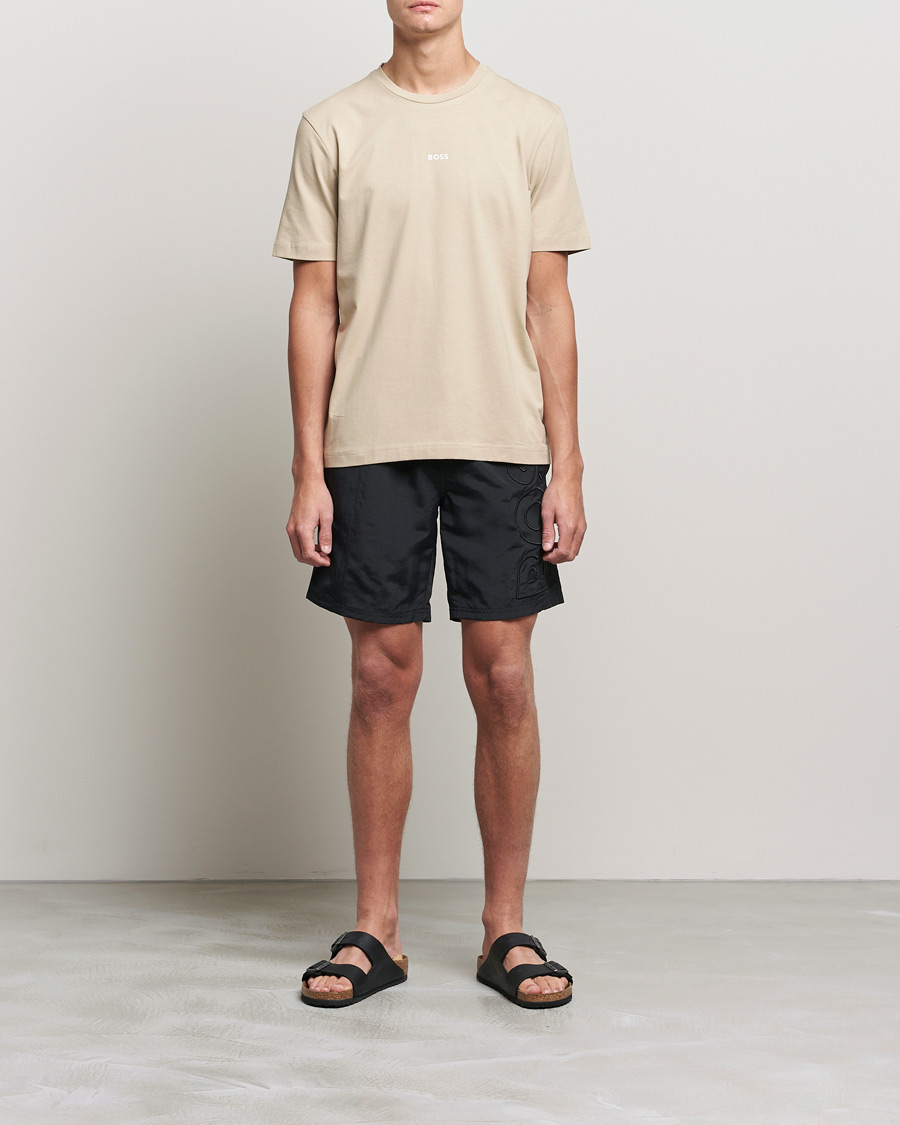 Herren | | BOSS Casual | Tchup Logo Crew Neck Tee Light Beige