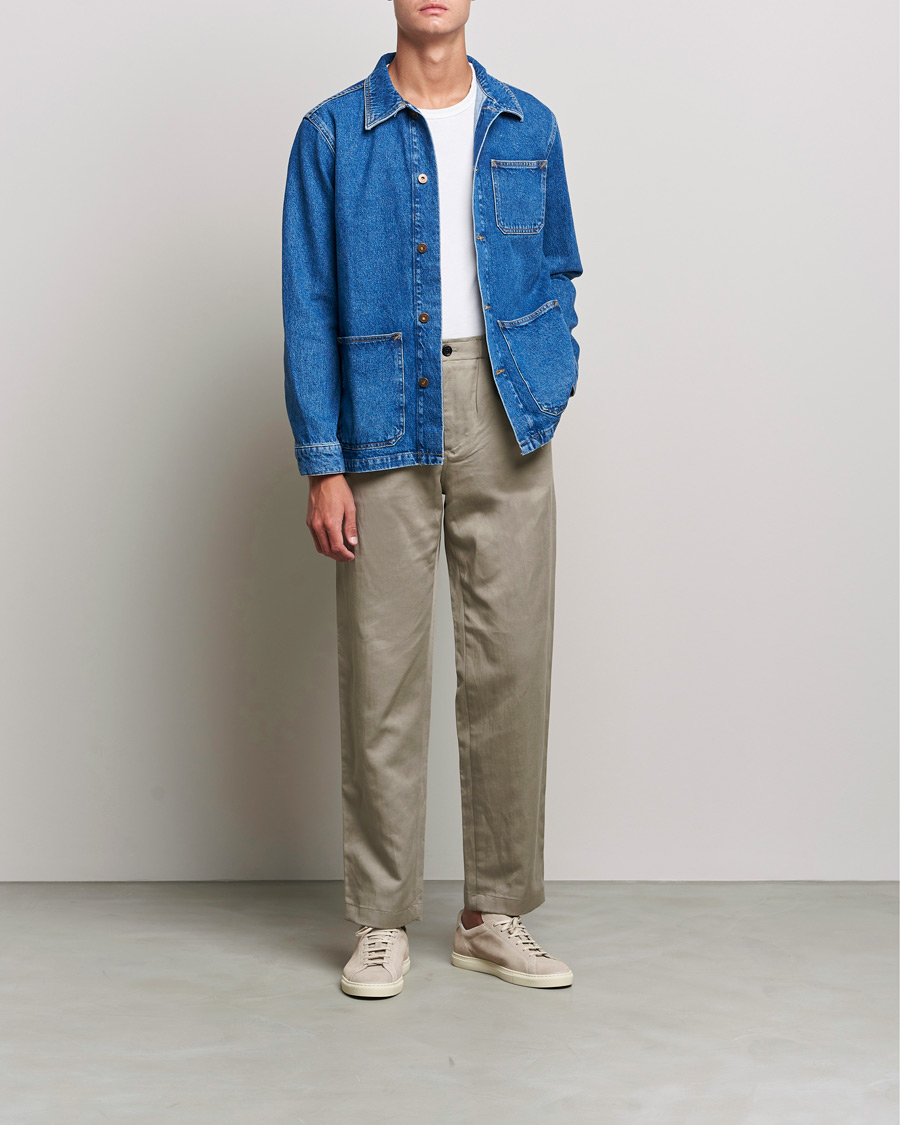 Herren |  | Nudie Jeans | Barney Worker Denim Overshirt 90s Blue Denim