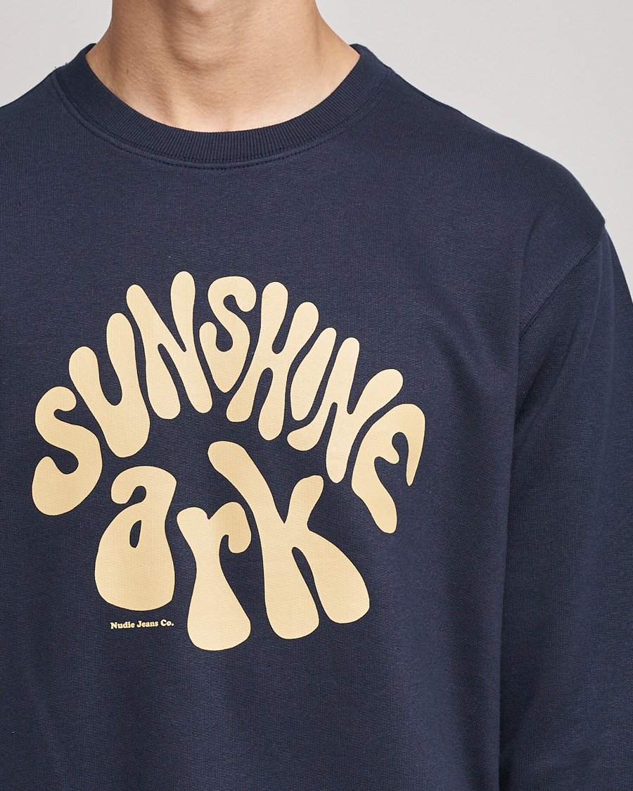Herren | Pullover | Nudie Jeans | Frasse Sunshine Ark Sweatshirt Navy