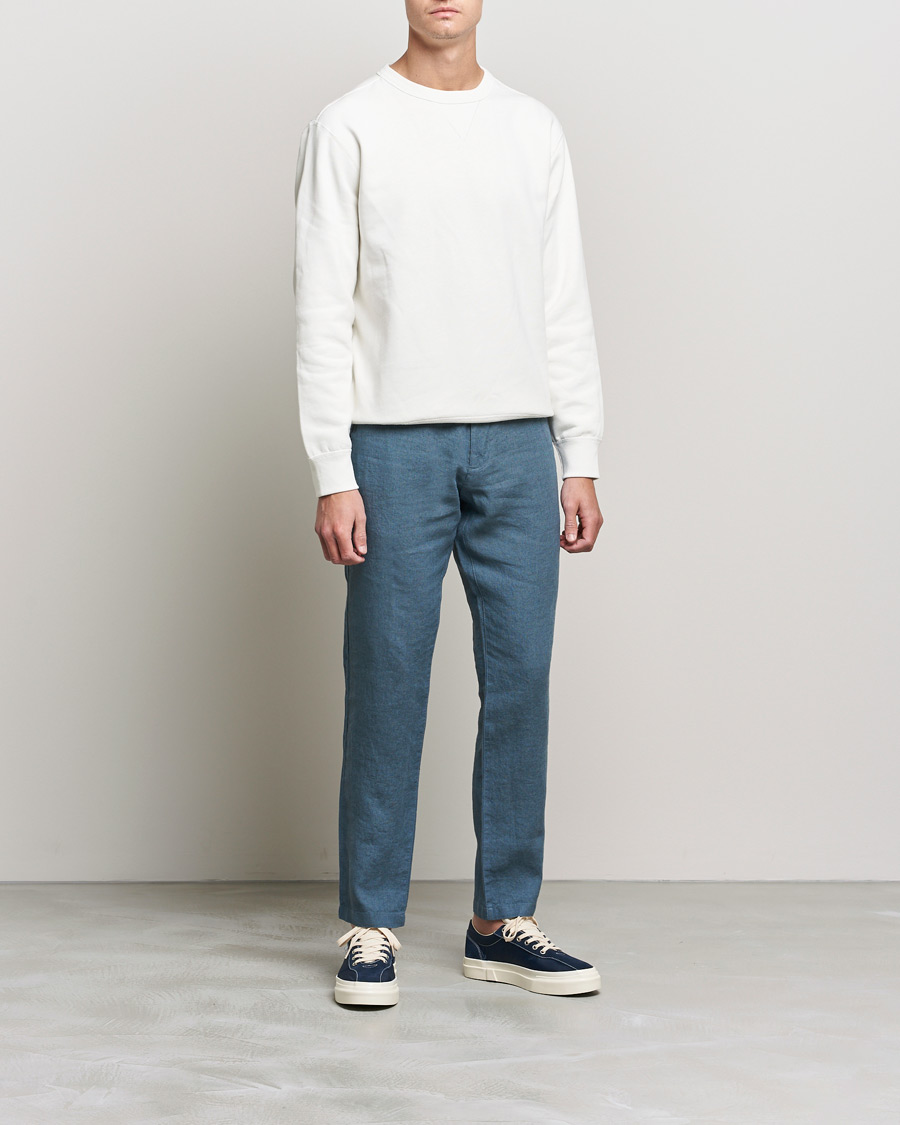 Herren | The Linen Lifestyle | NN07 | Karl Linen Trousers Dust Blue