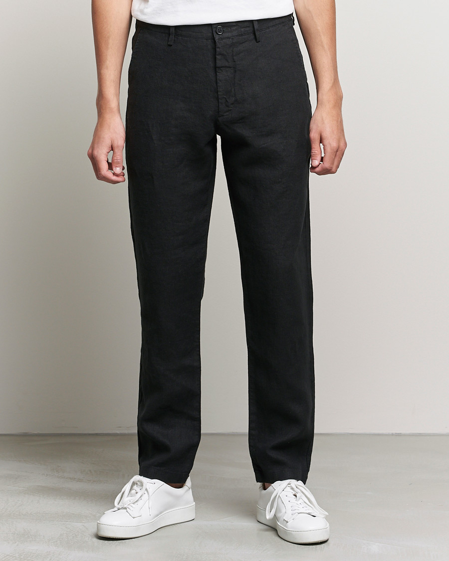 Herren | Hosen | NN07 | Karl Linen Trousers Black