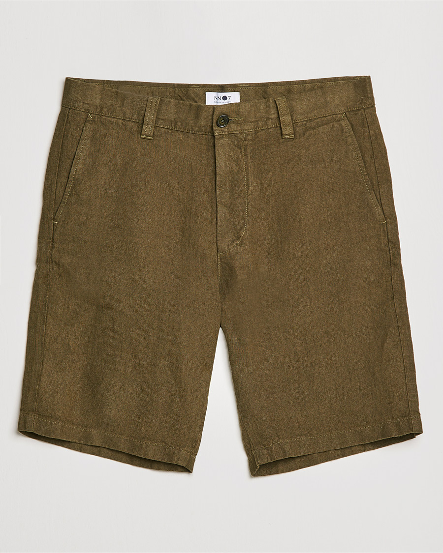 Herren | Shorts | NN07 | Crown Linen Shorts Dark Olive