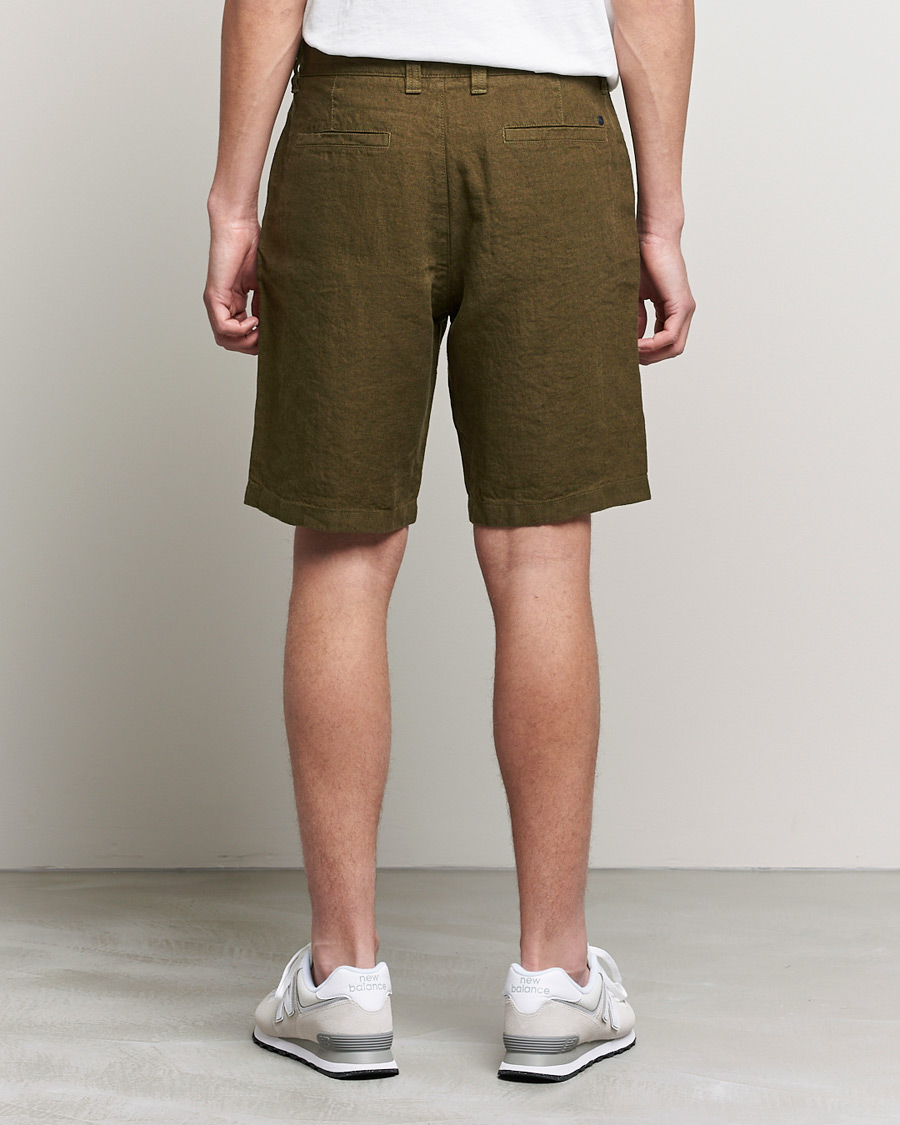 Herren | Shorts | NN07 | Crown Linen Shorts Dark Olive