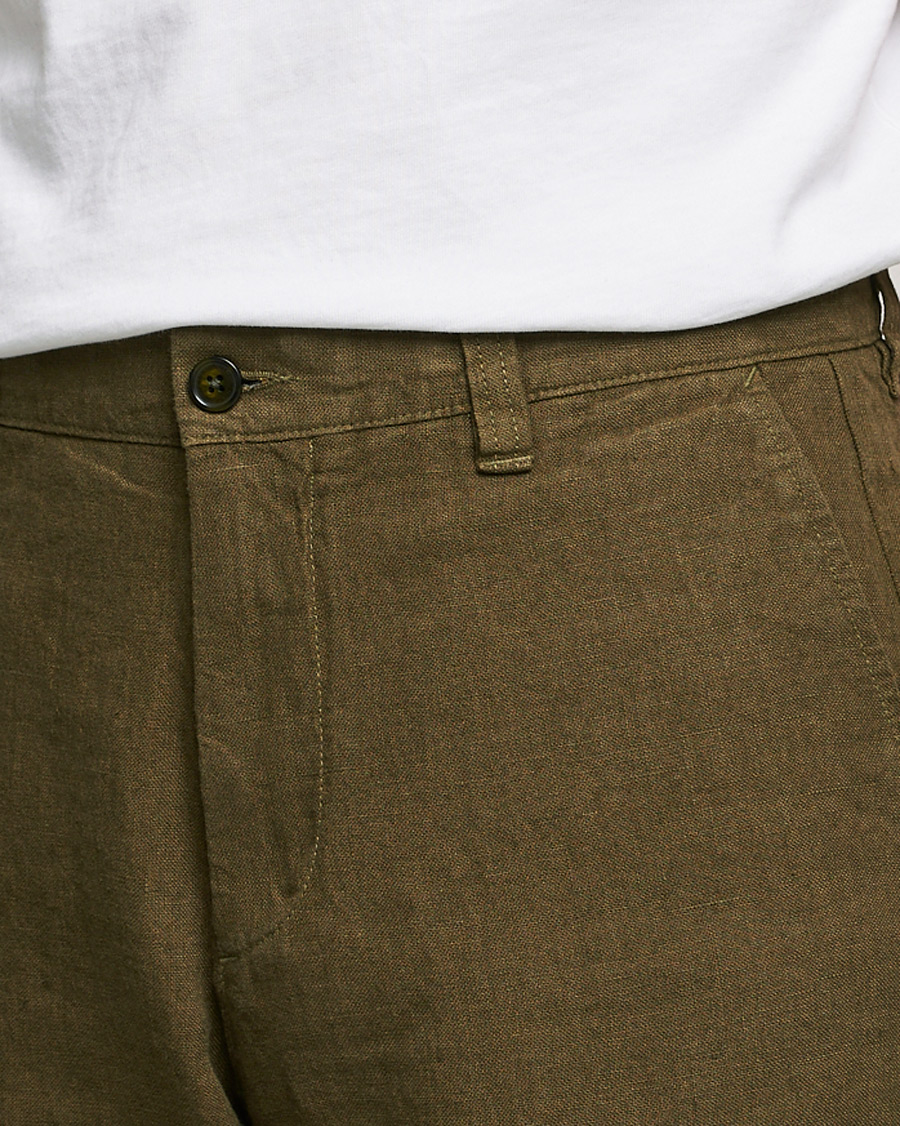 Herren | Shorts | NN07 | Crown Linen Shorts Dark Olive