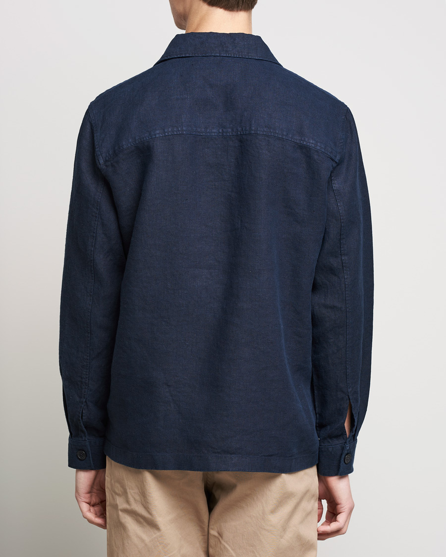 Herren | Hemden | NN07 | Wilas Linen Overshirt Navy