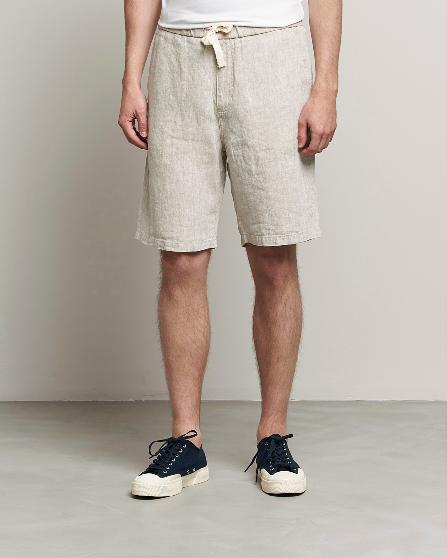 Herren | Shorts | NN07 | Keith Drawstring Linen Shorts Oat