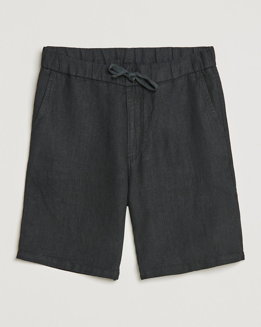 Herren |  | NN07 | Keith Drawstring Linen Shorts Black