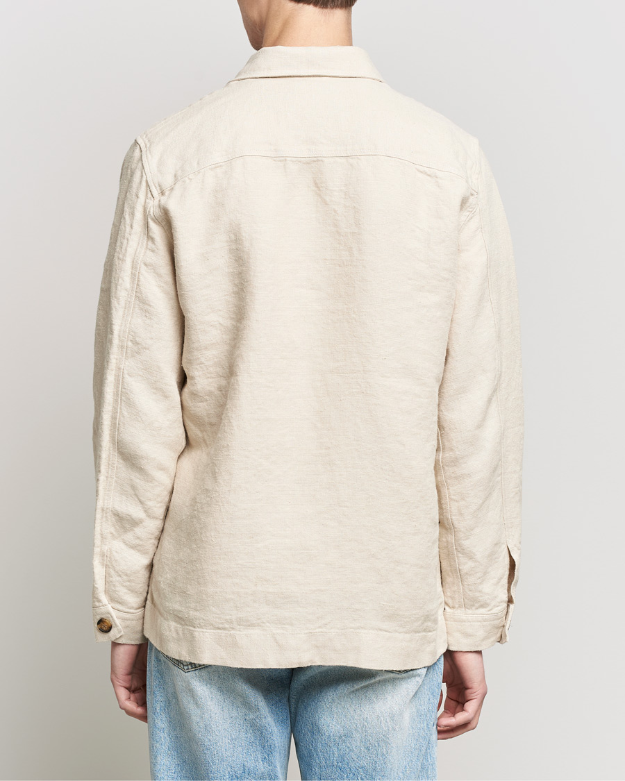 Herren | Hemden | NN07 | Cedric Heavy Linen Shirt Jacket Ecru