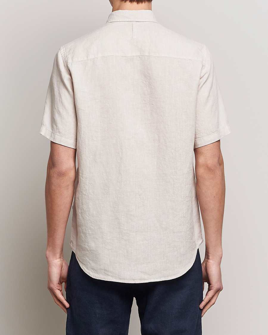 Herren | Hemden | NN07 | Arne Linen Short Sleeve Shirt Oat