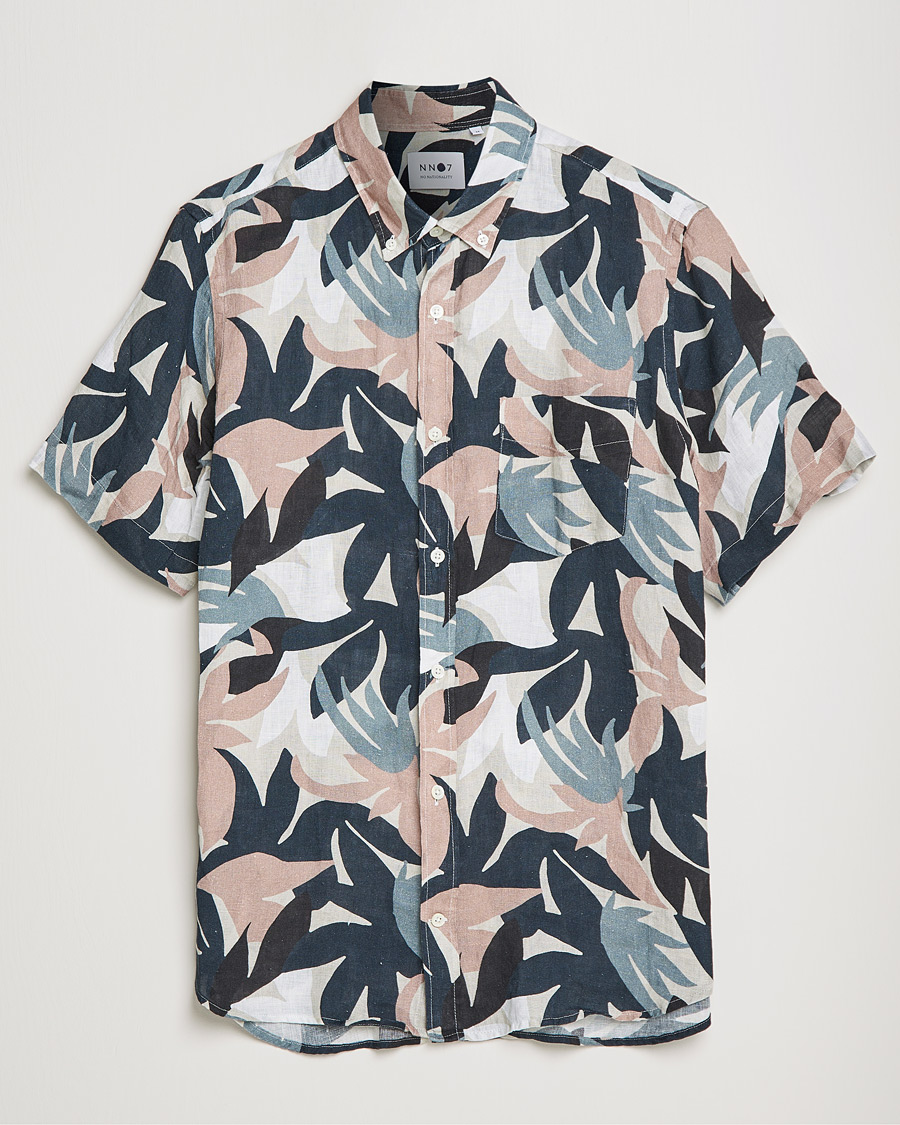 Herren | Hemden | NN07 | Tyrion Printed Short Sleeve Shirt Nougat Print